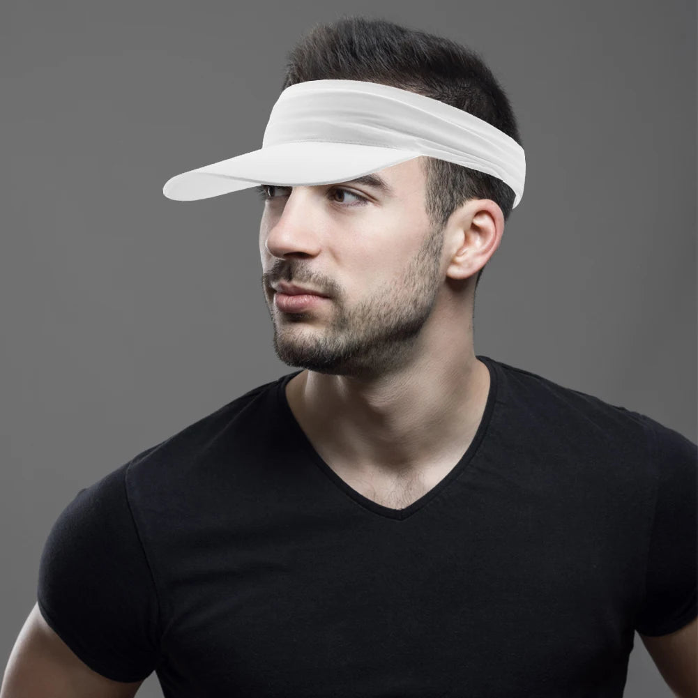 Sun Visor Hat Breathable Summer Sport Hat Anti-UV Outdoor Sports Hat Quickly Dry Cool Sun Cap for Tennis Running