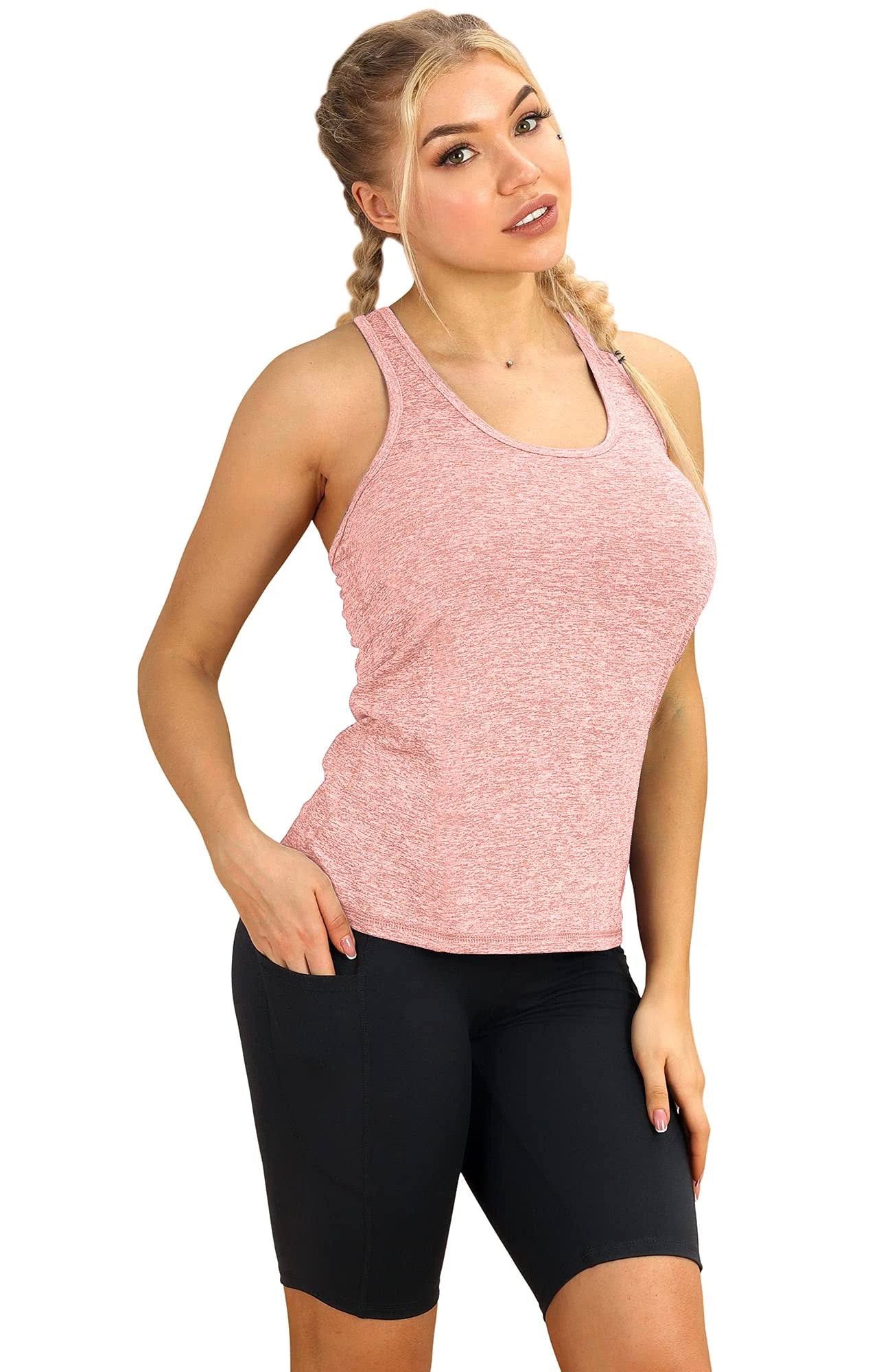 3 Pcs Women Sport tank Tops Loose Yoga Tops Quick Dry Workout