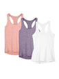 3 Pcs Women Sport tank Tops Loose Yoga Tops Quick Dry Workout