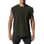Large cuffs Open Side Cut Off Gym Tank Top Men Mesh Breathable Vest Running Sleeveless Quick Dry Sports Fitness summer Clothing