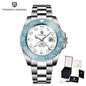 PAGANI DESIGN Business Mechanical Automatic Watch Men's Stainless Steel Waterproof Rotating Ceramic bezel PD-1662 Gift Watch+Box