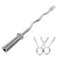 4FT Carbon Steel Barbell Bar, 350 lbs Capacity Curved Weight Bar for Bench Press, Powerlifting, CrossFit & Home Gym Fitness