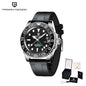 PAGANI DESIGN Business Mechanical Automatic Watch Men's Stainless Steel Waterproof Rotating Ceramic bezel PD-1662 Gift Watch+Box