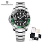 PAGANI DESIGN Business Mechanical Automatic Watch Men's Stainless Steel Waterproof Rotating Ceramic bezel PD-1662 Gift Watch+Box