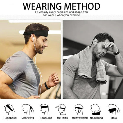10pcs Elastic Yoga Hair Band Sports Headbands Soft Breathable Sweat-absorbent hair band for Running Fitness Tennis Gym Work Out