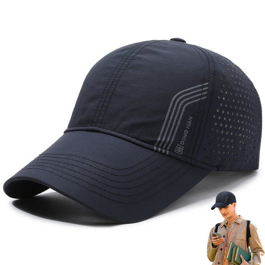 Fashion Solid Baseball Caps for Men breathable Mesh Sports Casual Visors hat Quick Drying Summer Hollow out Hip Hop Cap