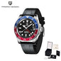 PAGANI DESIGN Business Mechanical Automatic Watch Men's Stainless Steel Waterproof Rotating Ceramic bezel PD-1662 Gift Watch+Box