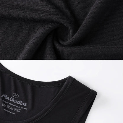 2Pcs/Pack Men's Tank Top Sleeveless Gym T-Shirt Man Vest Solid Color Compression Undershirts Men Tops High-Quality Bamboo Fiber