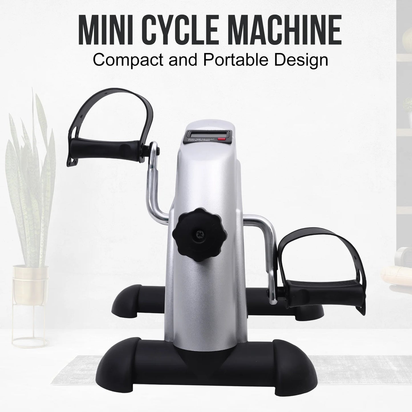 Mini Pedal Exercise Bike Portable Fitness Cycling Exerciser Under Desk Bicycle Trainer LCD Display Bodybuilding Stationary Foot