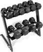 200Lb Dumbbell Set,  10-30Lb Dumbbell Set with Two Tier Storage Rack for Muscle Toning Strength Building Weight Loss