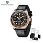 PAGANI DESIGN Business Mechanical Automatic Watch Men's Stainless Steel Waterproof Rotating Ceramic bezel PD-1662 Gift Watch+Box