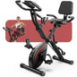 Pleny Folding Exercise Bike, 5 IN 1 Stationary Bike 6.6 LBS Flywheel Exercise Bike, Indoor Workout Bike 330LB Weight Capacity