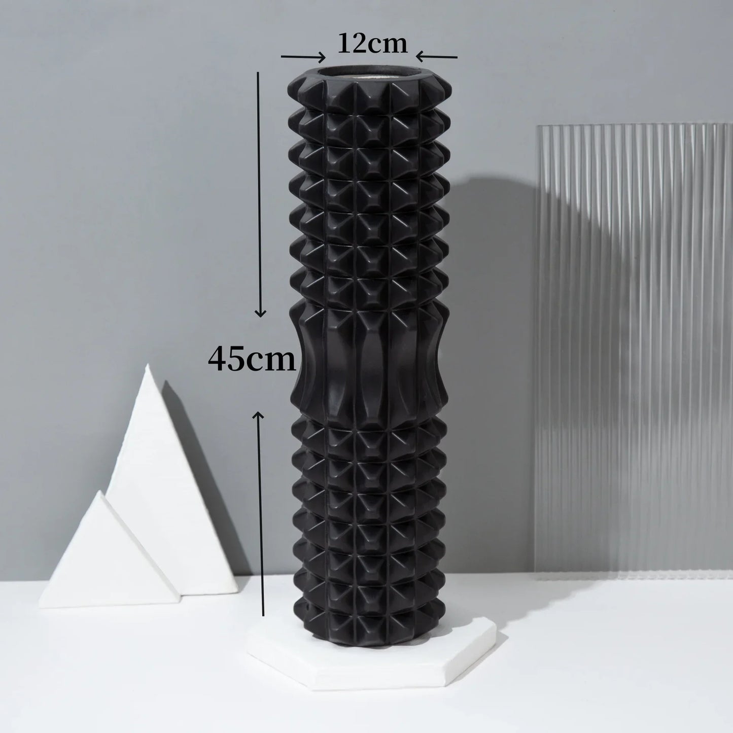 33/45cm Three-dimensional Dot Yoga Foam Roller Body Sculpting Home Gym Whole Body Muscle Massage Relaxer Sports Rehabilitation