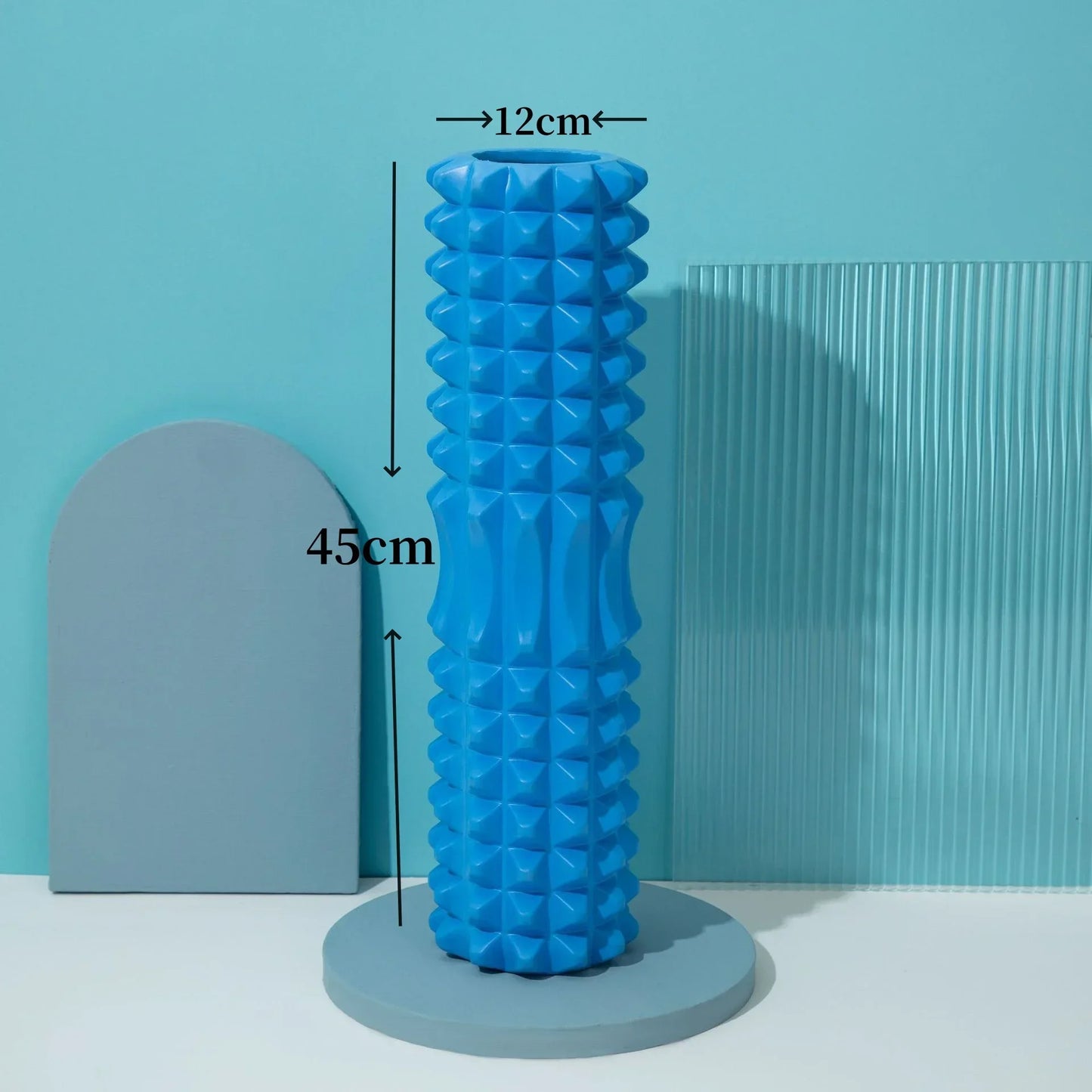 33/45cm Three-dimensional Dot Yoga Foam Roller Body Sculpting Home Gym Whole Body Muscle Massage Relaxer Sports Rehabilitation