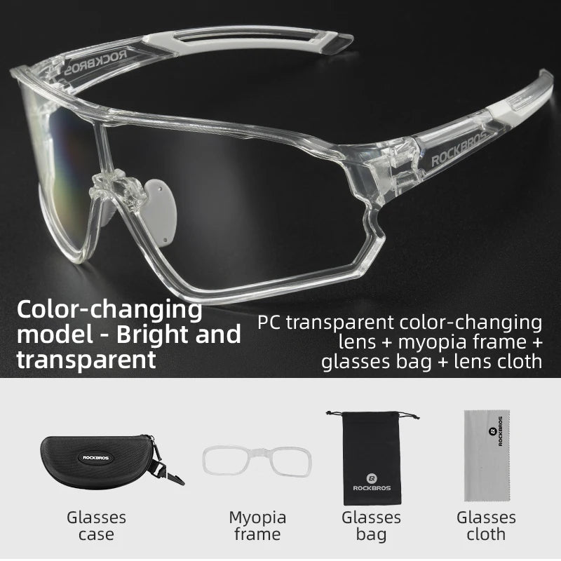 UV400 Photochromic Cycling Sunglasses