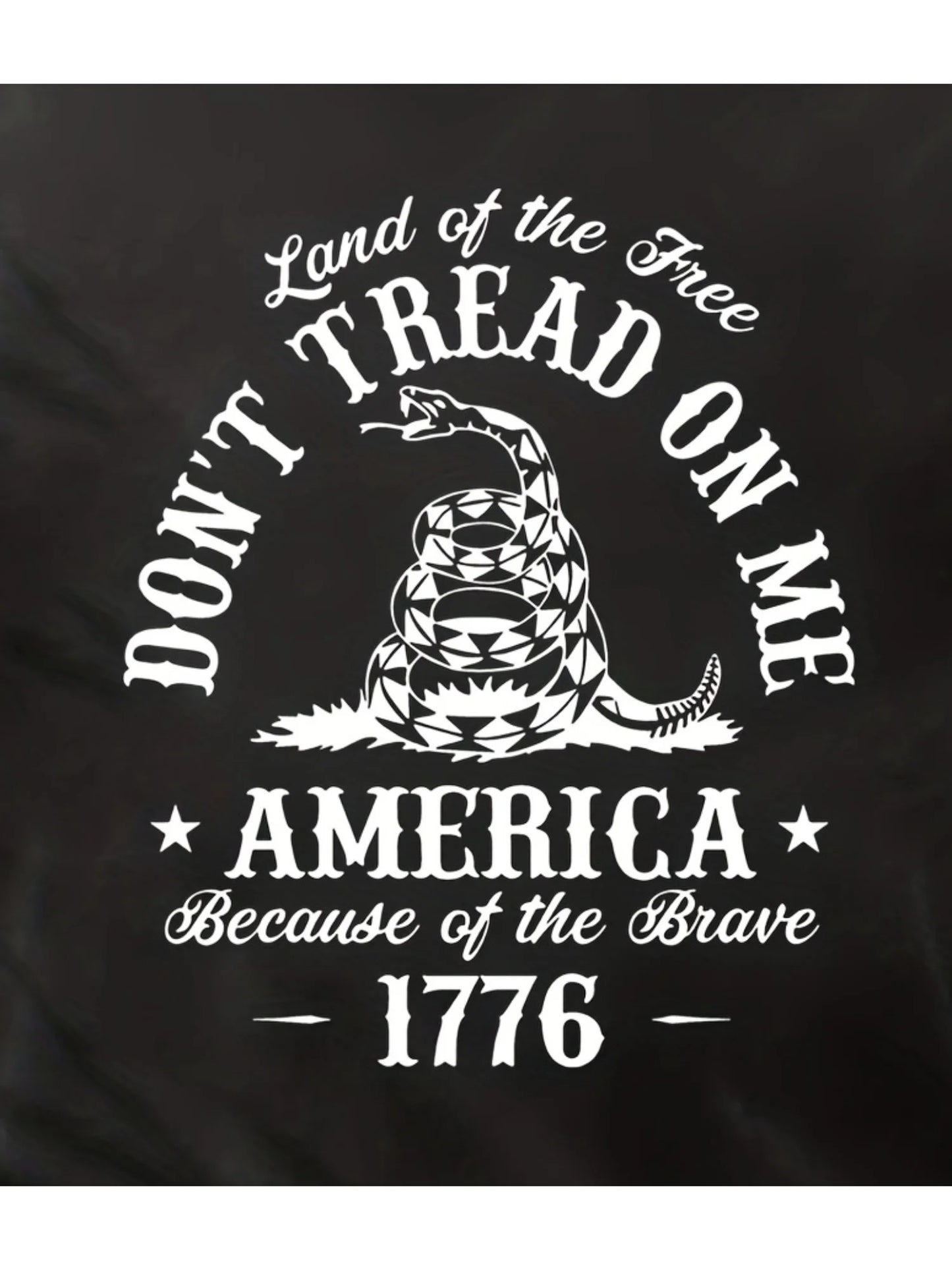 Men's Patriotic Snake & American Flag Graphic T-Shirt - Soft 100% Cotton, Casual Round Neck Short Sleeve