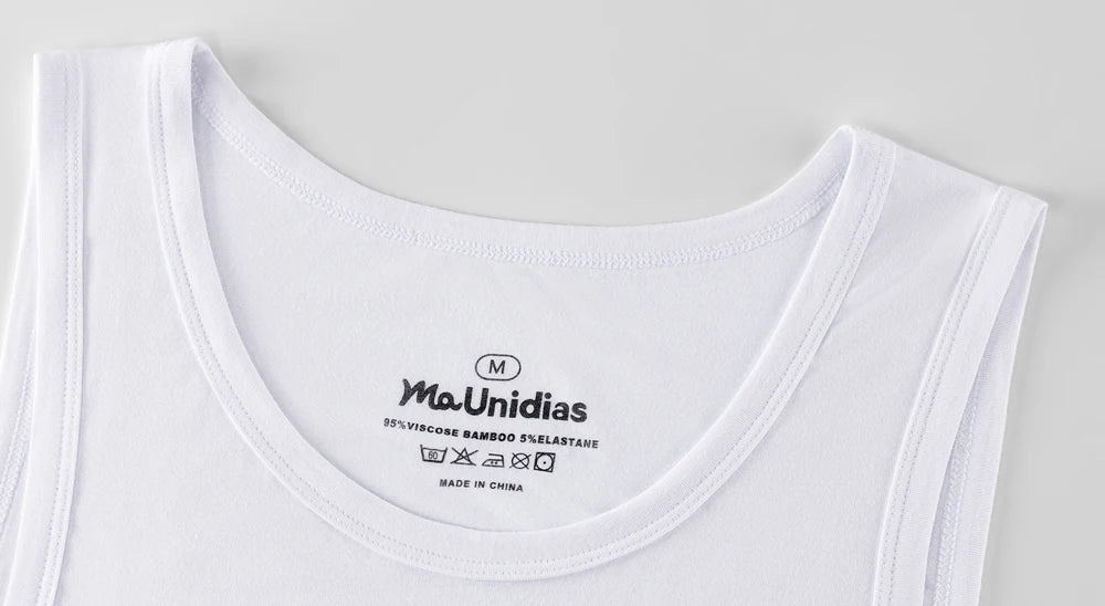 2Pcs/Pack Men's Tank Top Sleeveless Gym T-Shirt Man Vest Solid Color Compression Undershirts Men Tops High-Quality Bamboo Fiber