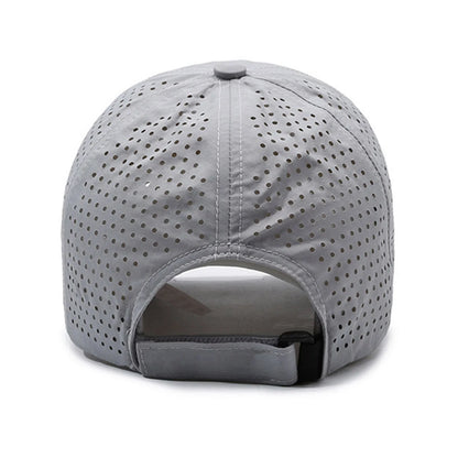 Fashion Solid Baseball Caps for Men breathable Mesh Sports Casual Visors hat Quick Drying Summer Hollow out Hip Hop Cap