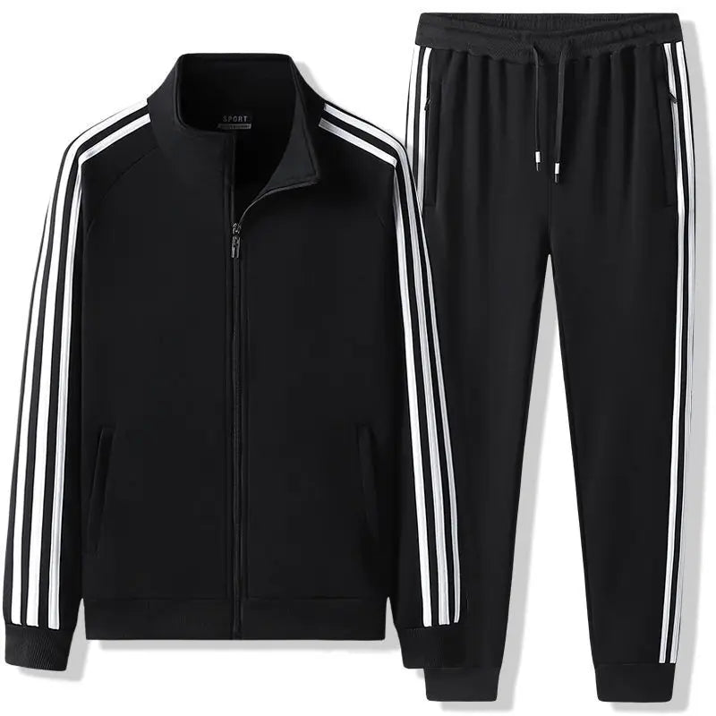 Leisure sports suit Spring and Autumn striped hoodie, couple's running sportswear, clothes+pants (2-piece set)