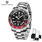 PAGANI DESIGN Business Mechanical Automatic Watch Men's Stainless Steel Waterproof Rotating Ceramic bezel PD-1662 Gift Watch+Box