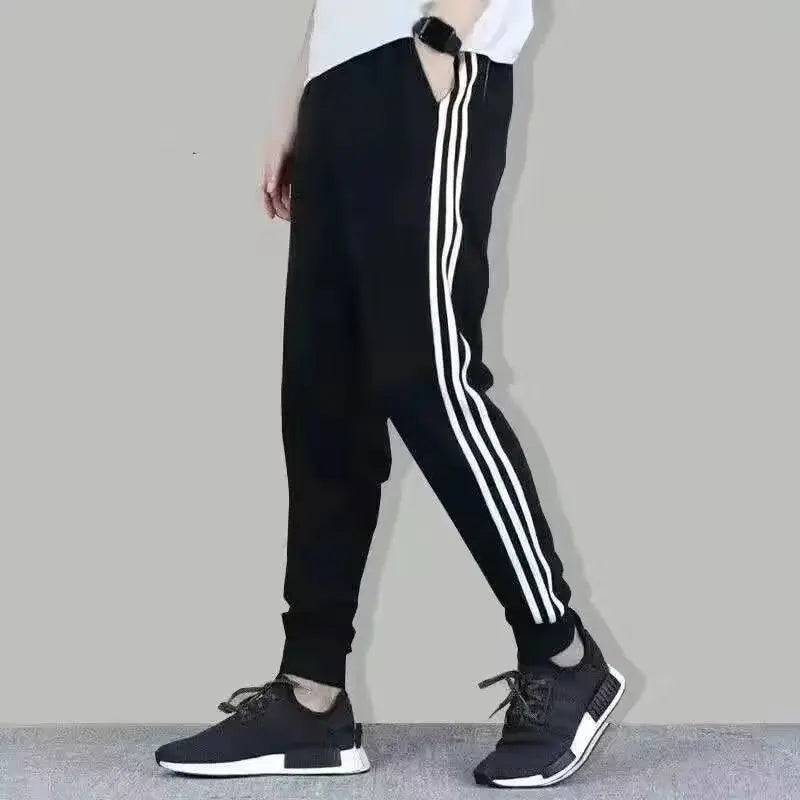 Leisure sports suit Spring and Autumn striped hoodie, couple's running sportswear, clothes+pants (2-piece set)