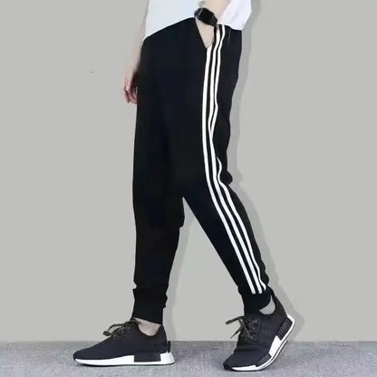 Leisure sports suit Spring and Autumn striped hoodie, couple's running sportswear, clothes+pants (2-piece set)