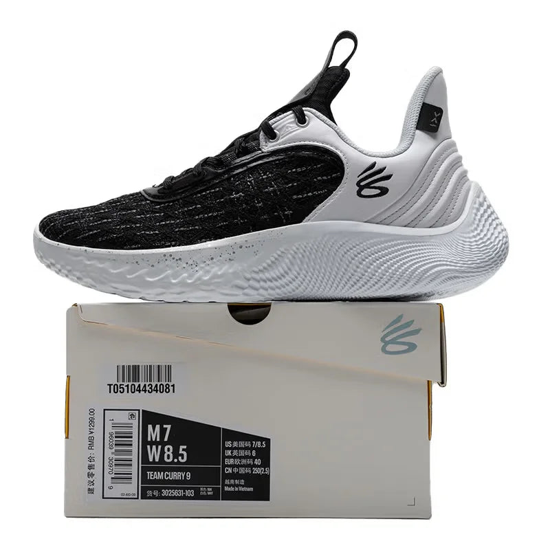 Under Armour Men Basketball Shoes Team Curry 9 Lightweight Cushioning Low Top Sneakers Training Shoes Sports Footwear