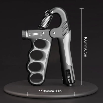 5-100Kg Hand Grip Strengthener Adjustable Resistance Arm Wrist Forearm Trainer Anti Slip Hand Strength Exerciser with Counter